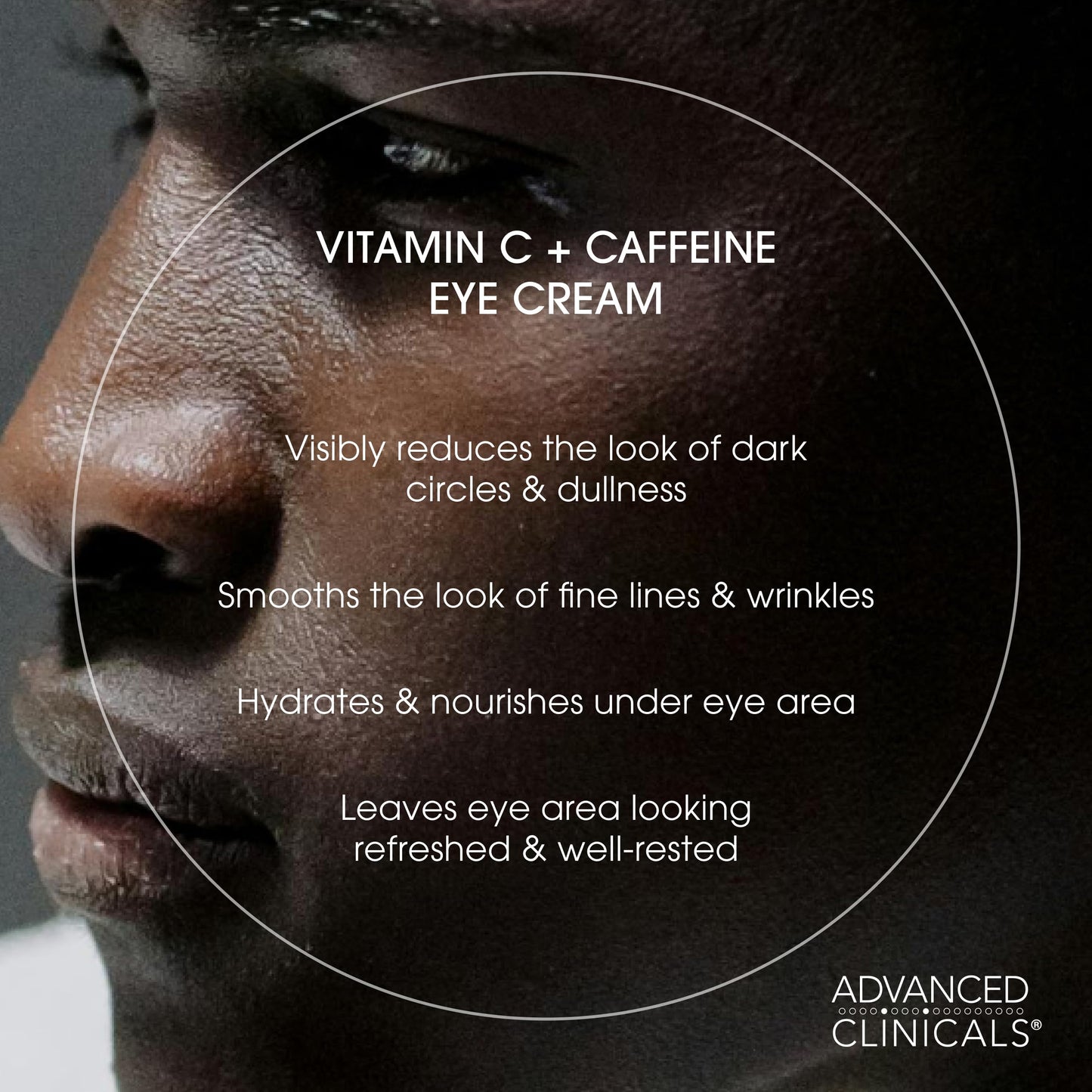 Advanced Clinicals Vitamin C + Caffeine Eye Balm Face Moisturizer | Under Eye Cream For Improving Appearance Of Dark Circles, Puffiness, Bags Under