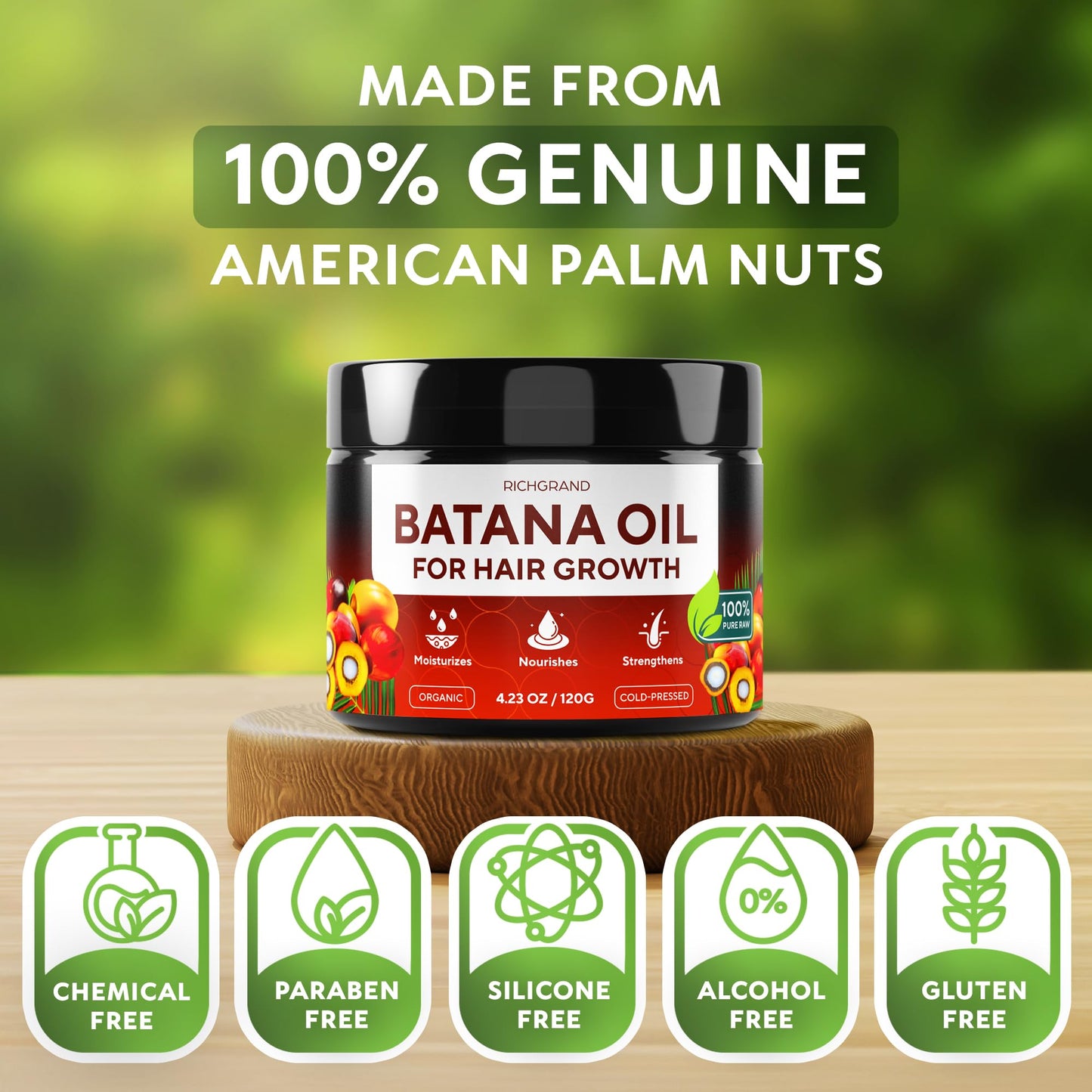 Batana Oil for Hair Growth (21.2 Ounce (Pack of 1)) Beauty and Personal Care RICHGRAND