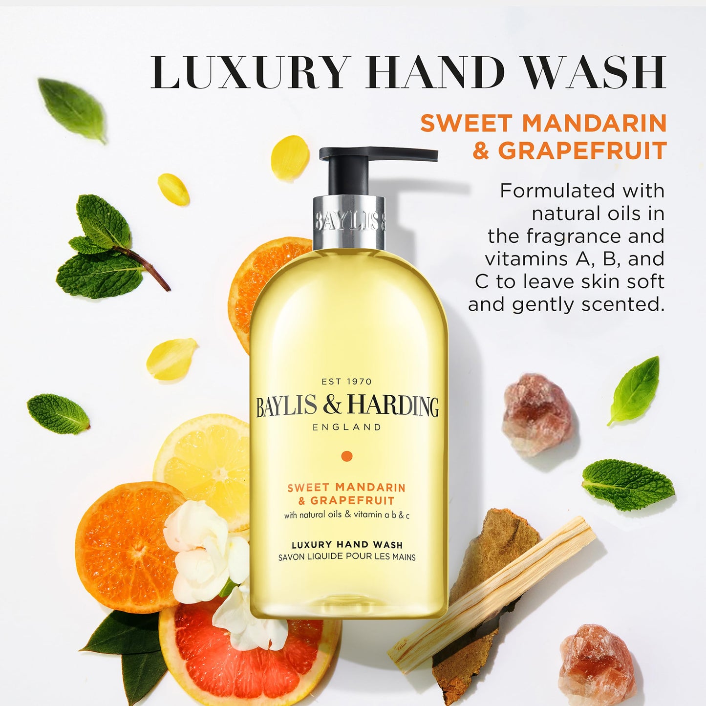 Baylis & Harding England Sweet Mandarin & Grapefruit Cleansing Hand Wash 16.9 Fl. oz ( Original)
