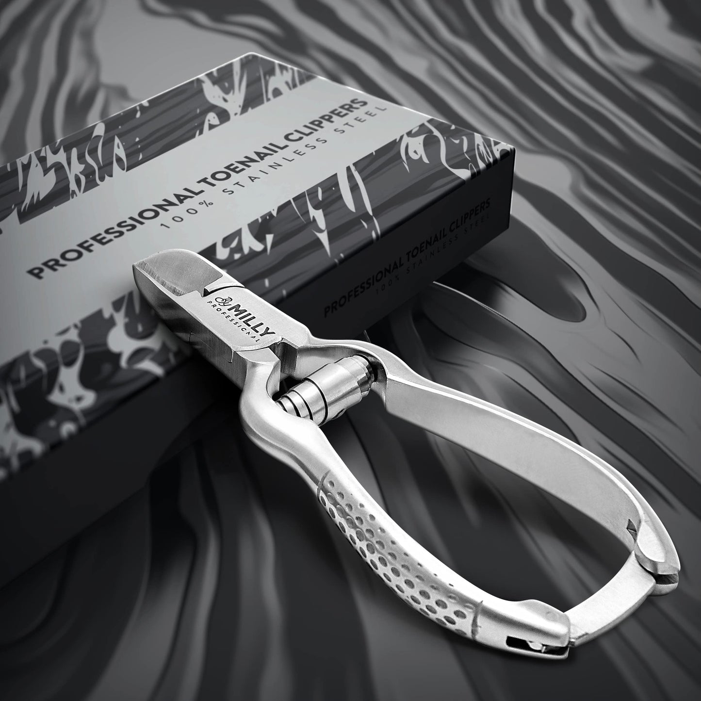 By MILLY High Carbon Stainless Steel Heavy Duty Toenail Clippers for Thick Toenails | Trim Thick or Hard Toenails | Professional Nail Clippers