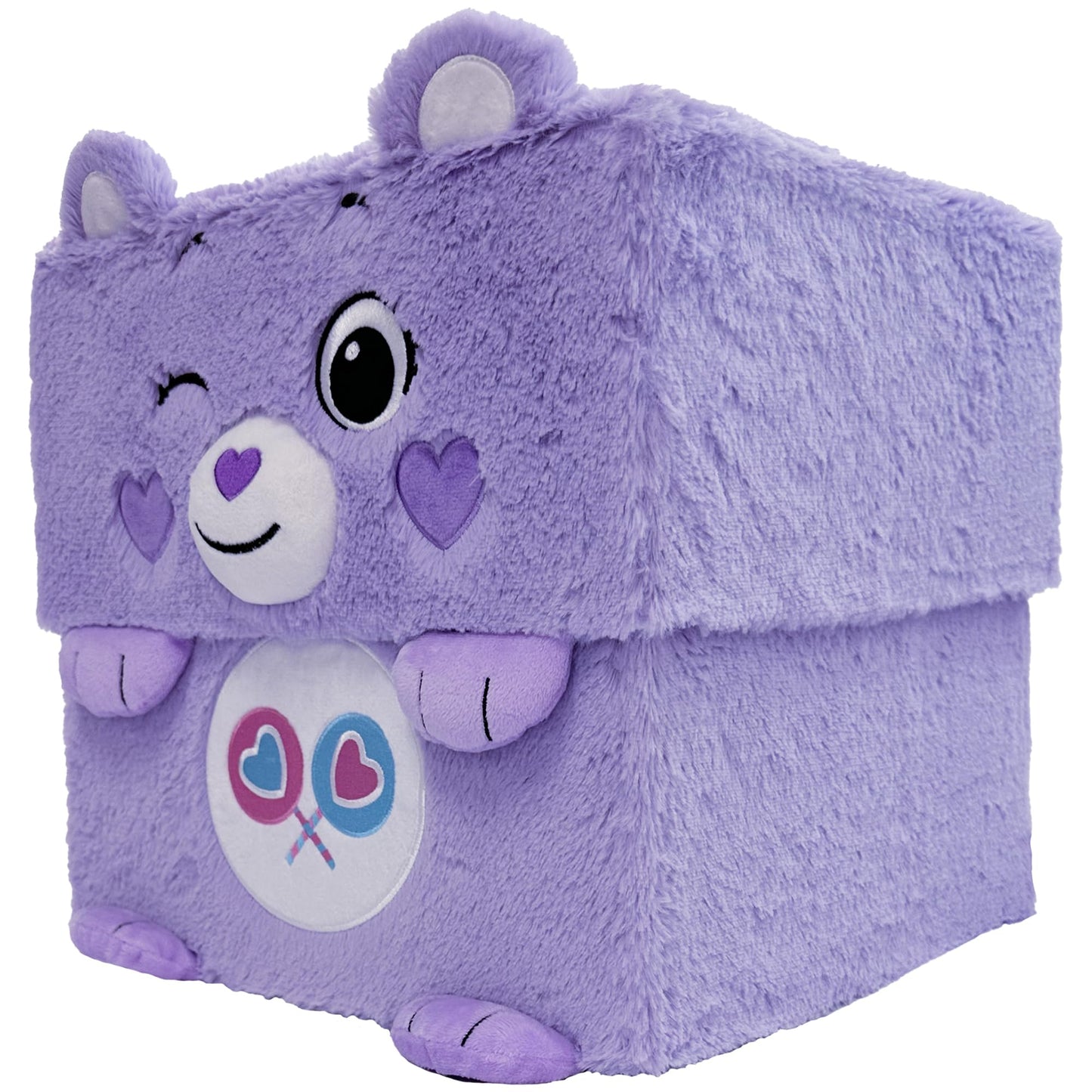 Happy Nappers Care Bears: Storables 12" Box - Share Bear - Purple Character Themed Bin, Fabric Storage Container, Opening Top Lid, Holds Toys Books…