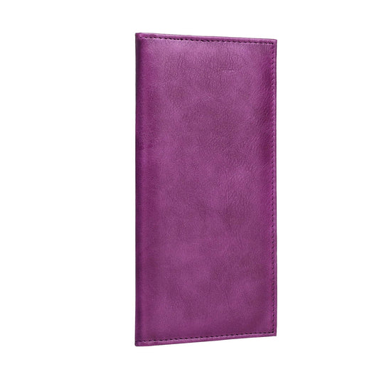 Lli Cufite Leather Checkbook Cover For Top & Side Tear Registers Duplicate Checks With Plastic Insert Flap Card Holder Pen Hoop Slim Wallet Men Women Fashion LLi Cufite