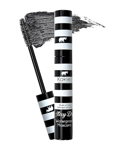 Kokie Cosmetics Stay Dry Waterproof Mascara, Waterproof Black, 0.32 Ounce