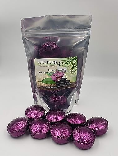 Spa Pure Lavender Mint Aromatherapy: Shower Bombs Tablets Steamers With 100% Natural/Organic Essential Oils - Transform Your Shower - Transform Your…