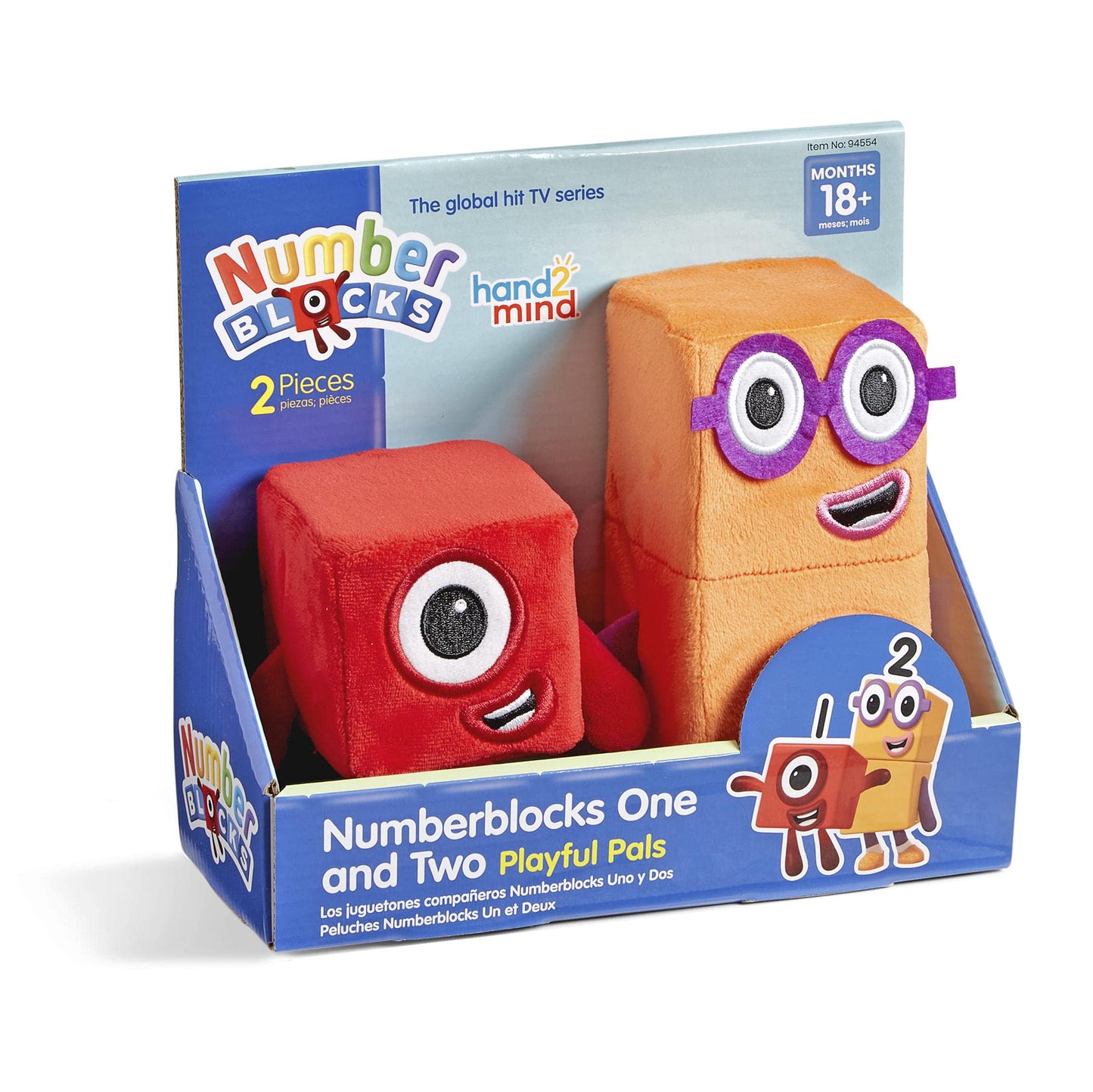 hand2mind Numberblocks One & Two Playful Pals, Plush Figure Toys, Numbers for Toddlers, Preschool Math Learning Toys, Stuffed Animal Plushies,…
