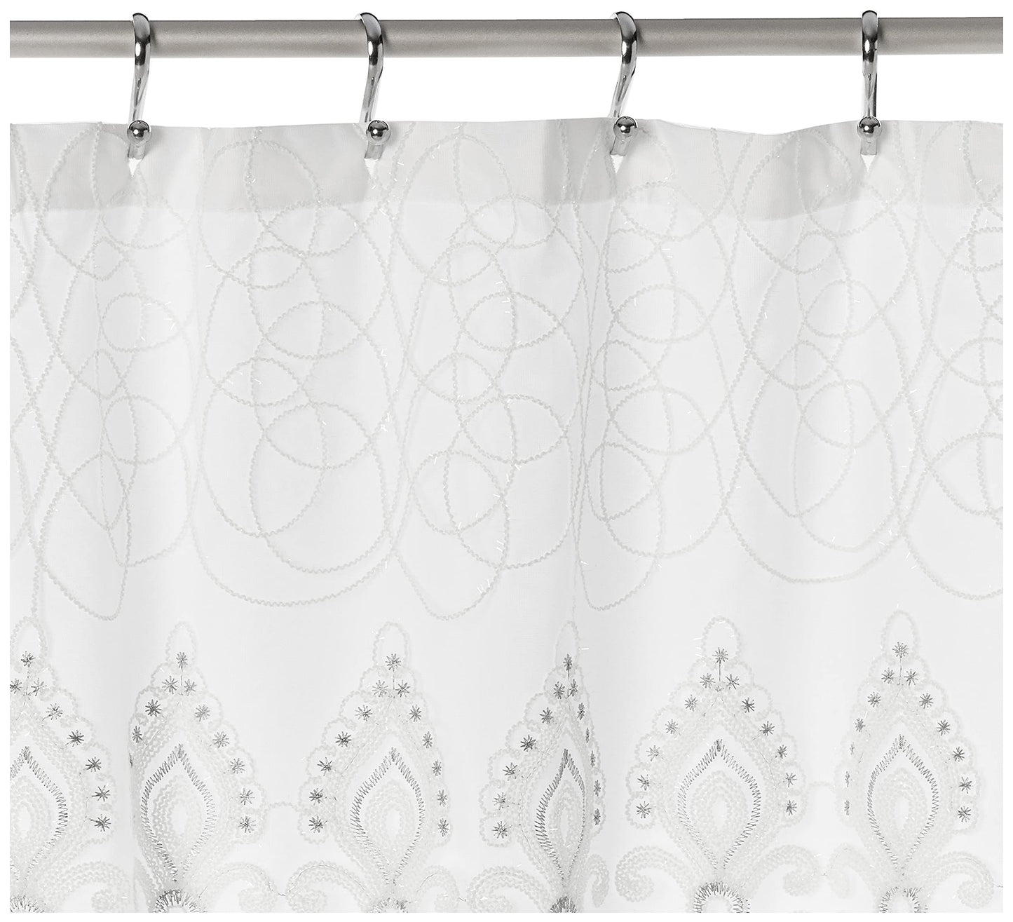 Popular Bath Collection Monaco, Shower Curtain, White