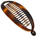 Camila Paris CP2 French Large Banana Clip Hair Comb, Classic Banana Clips Hair for Thick Hair Ponytail Holder Interlocking Styling Clip for Women Made