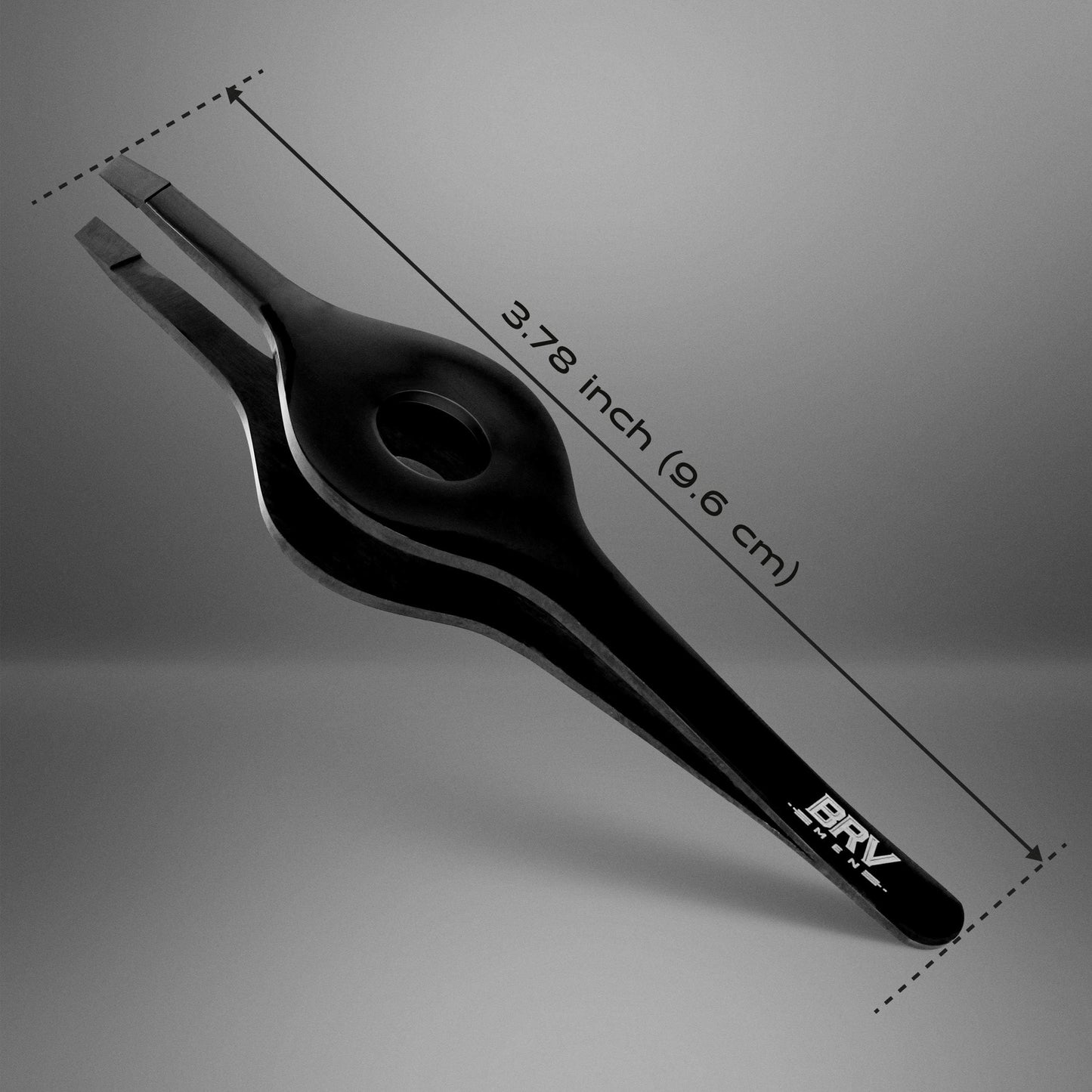 BRV MEN Wide Grip Slant Tweezers | Hand-Filed Slanted Tips for Ultra-Precision | Tweezers for Eyebrows & Nose/Ear/Facial Hair | Professional Tweezers