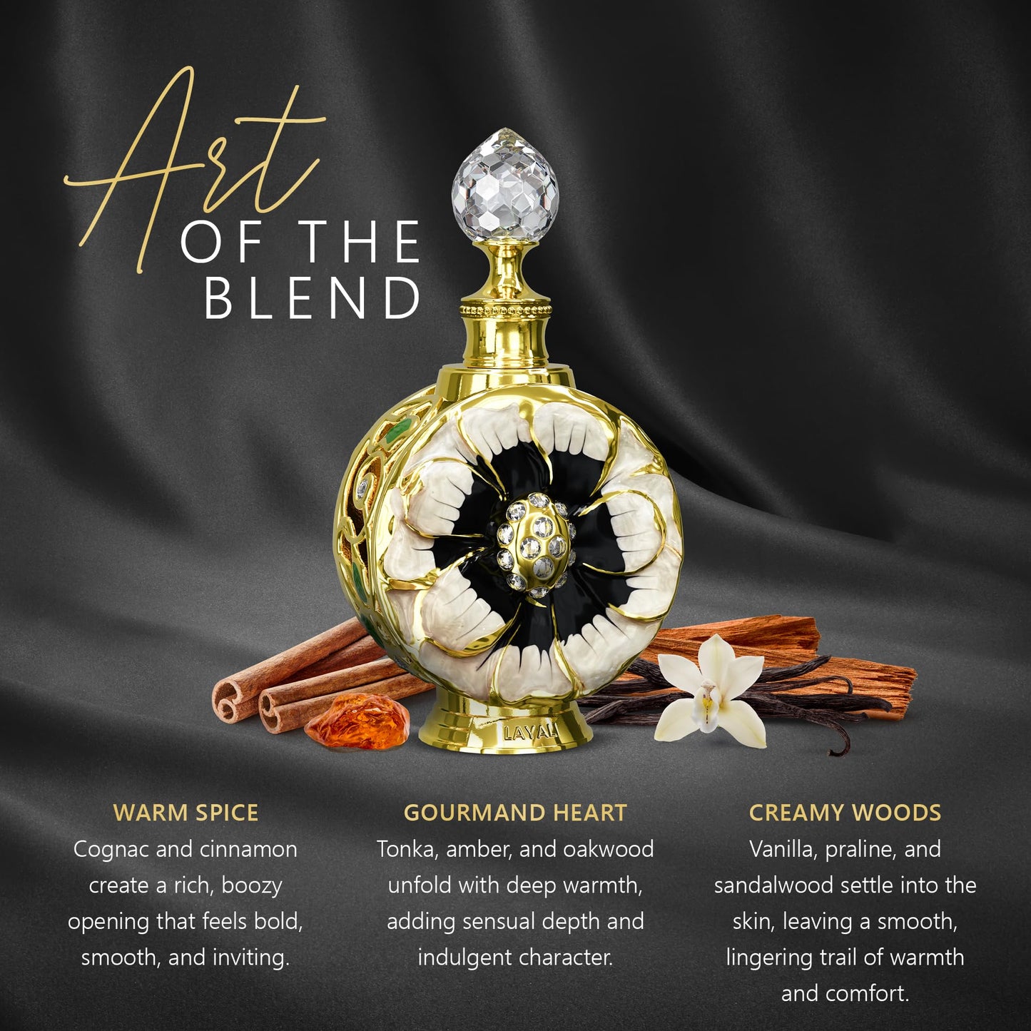 Swiss Arabian Layali Noir - Arabian Perfume Oil Fragrance with Cognac, Vanilla and Tonka - Luxury Products From Dubai - Long Lasting & Addictive Beauty & Personal Care Swiss Arabian