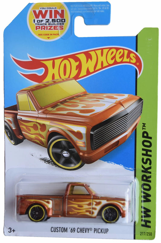 Hot Wheels Custom '69 Chevy Pickup, HW Workshop 217/250 [Burnt Orange]