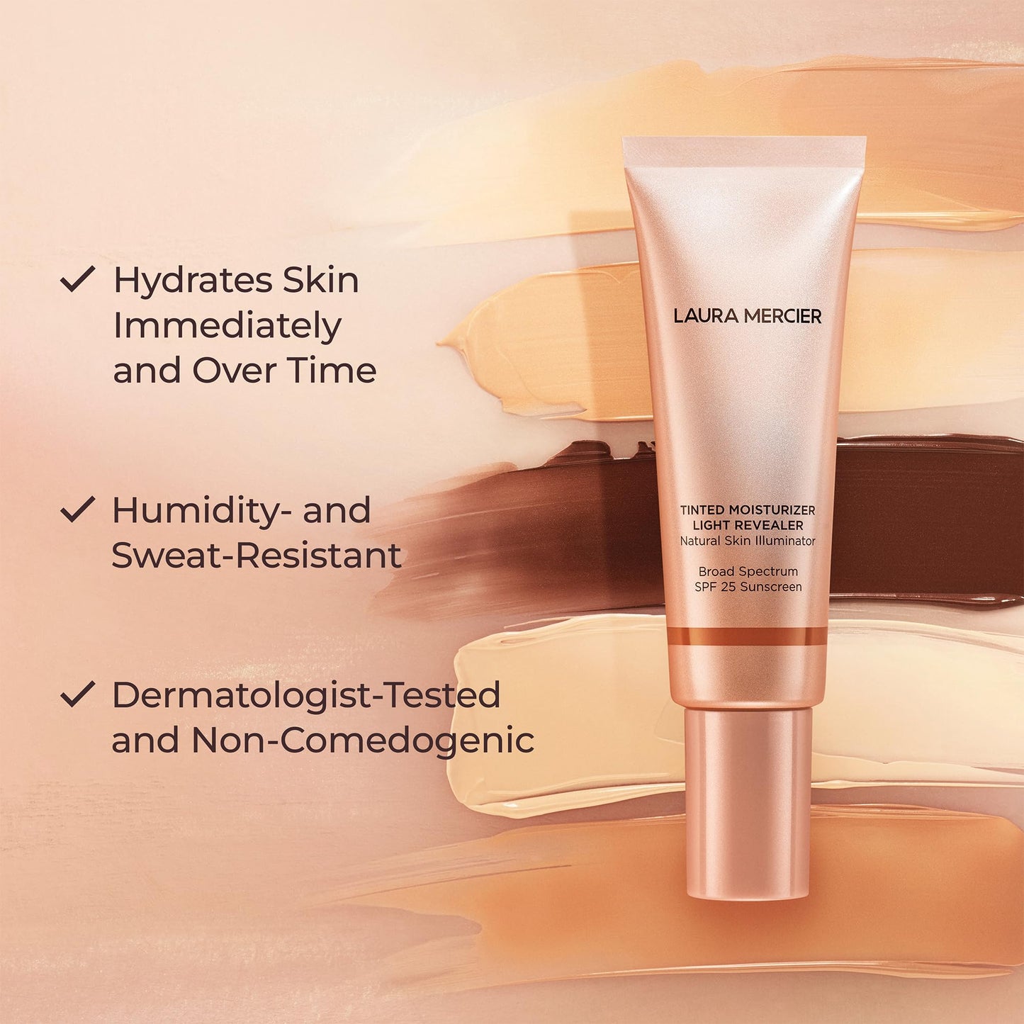 Laura Mercier Tinted Moisturizer Light Revealer Natural Skin Illuminator with SPF 25: All Day Hydration, Ultra-Sheer Coverage, Luminous & Radiant