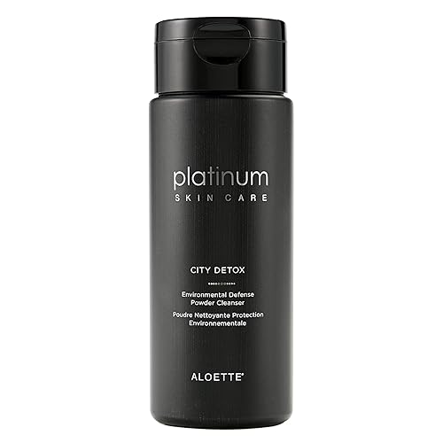 Aloette City Detox Environmental Defense Powder Cleanser, Charcoal Infused Powder Cleanser, Sulfate & Cruelty Free, 1.7 Fl Oz