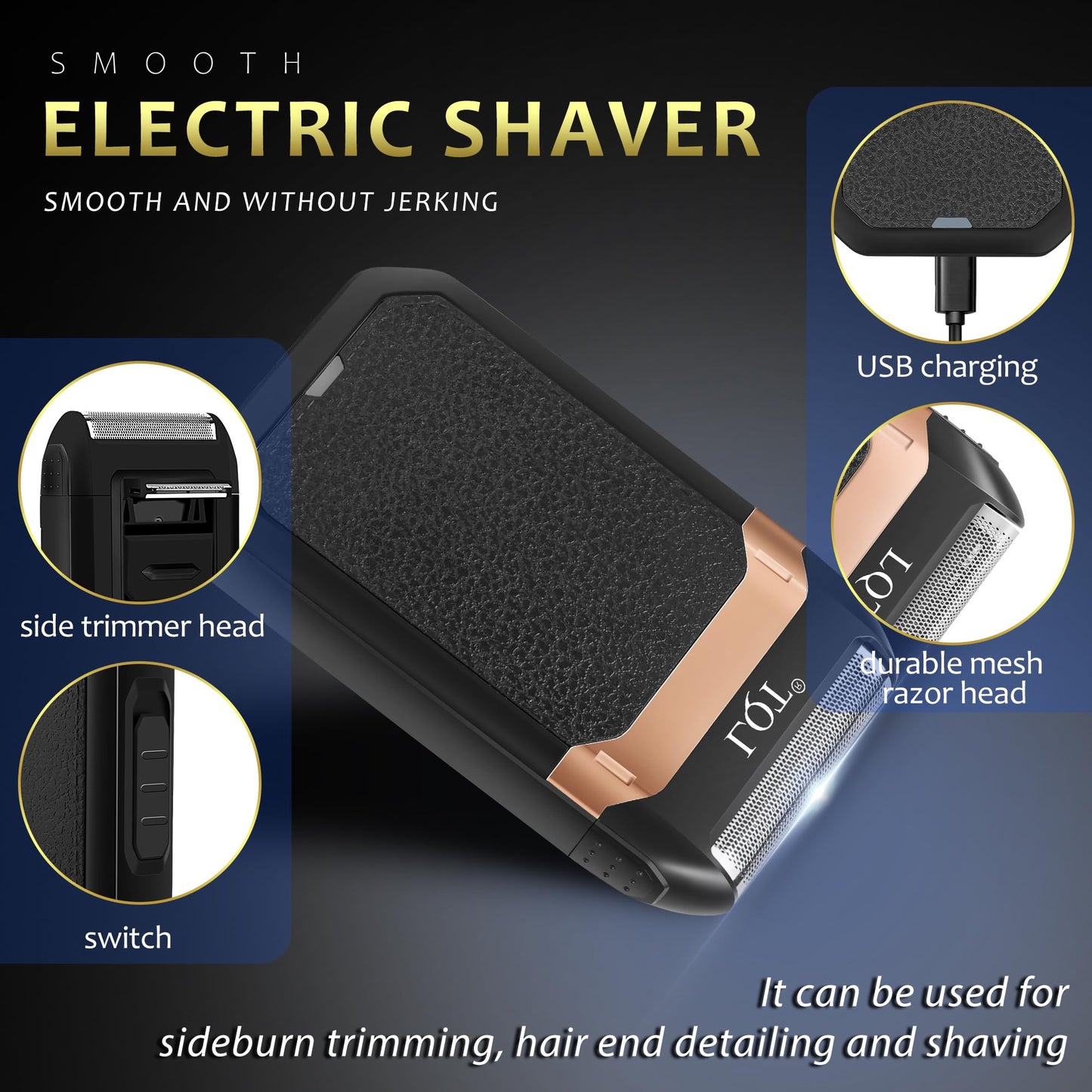 Hair Clippers for Men with LED Display, 4-Piece Cordless Grooming Kit with Hair Clipper, Beard Trimmer, Foil Shaver, Nose Trimmer, Complete Beauty and Personal Care LQT
