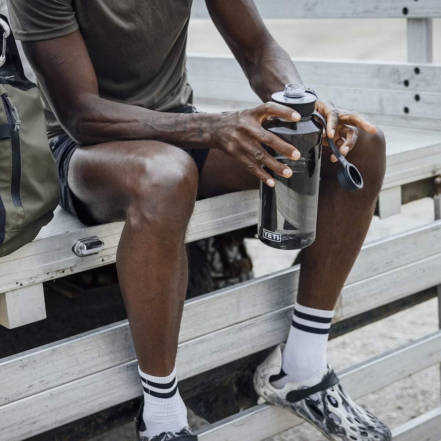 YETI Yonder 1.5L/50 oz Water Bottle with Yonder Tether Cap, Charcoal