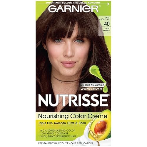 Garnier Nutrisse Nourishing Color Creme, 40 Dark Brown