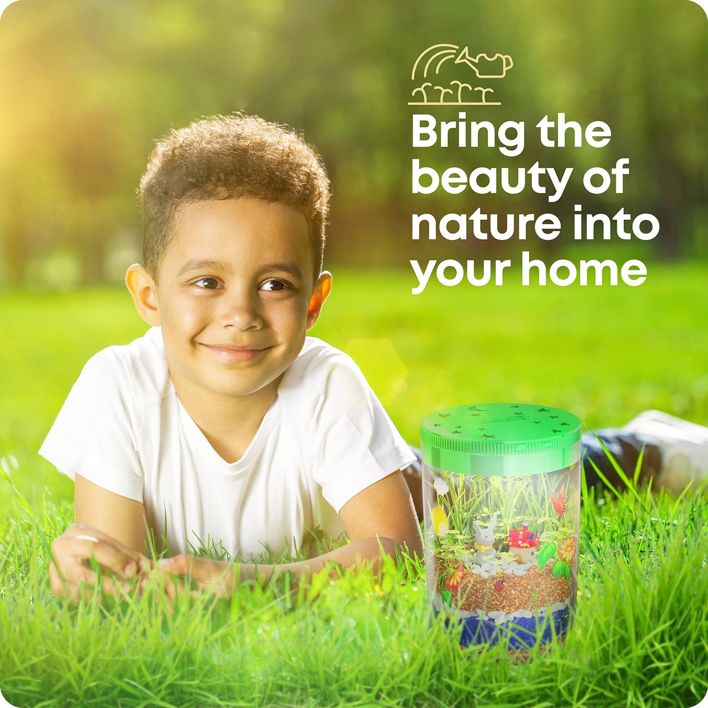 Dan&Darci Light-Up Terrarium Kit – STEM Science DIY Craft for Kids, Educational Toy, Fun Birthday Gift for Boys & Girls Ages 6–12