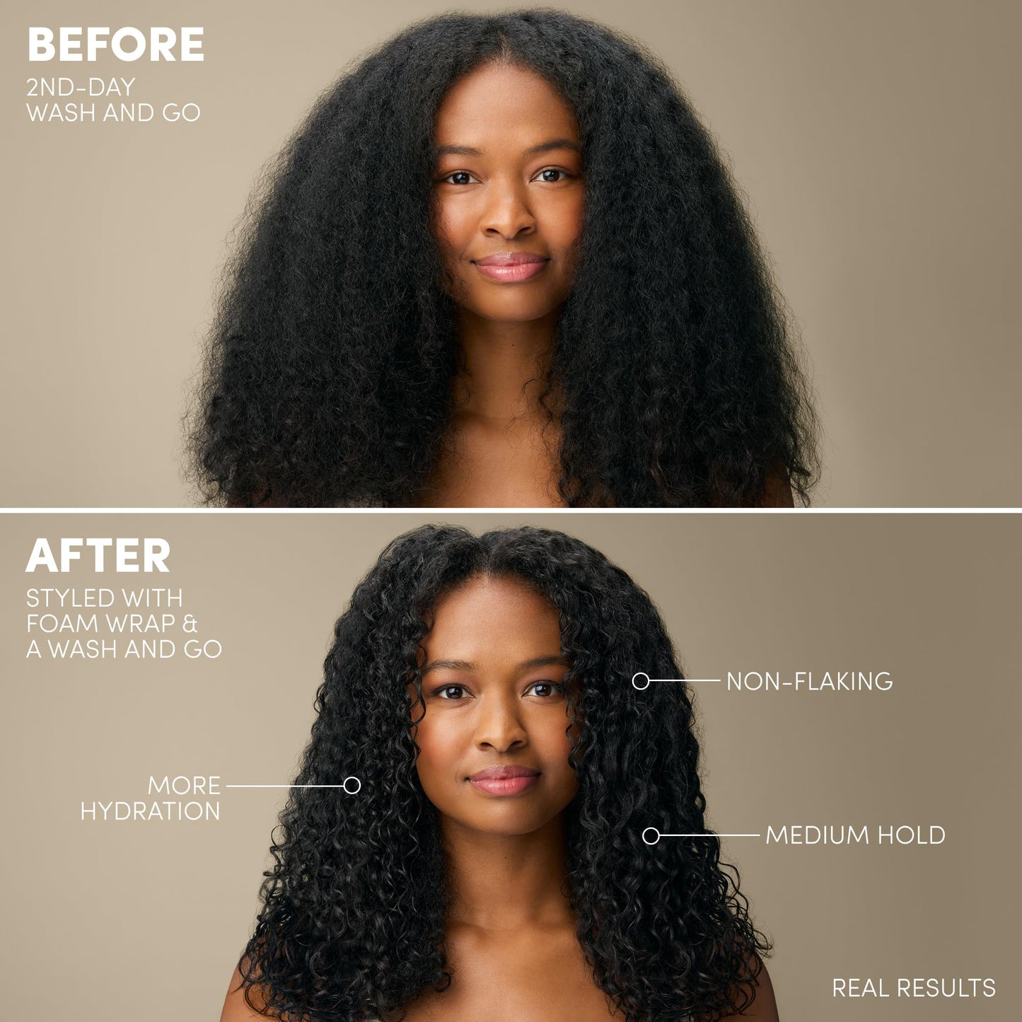 Mizani Foam Wrap Curly Hair Styling Foam - Anti Frizz Moisturizing Hair Mousse with Shea Butter, Smooth and Shine, Non-Greasy, Silicone-Free, Free
