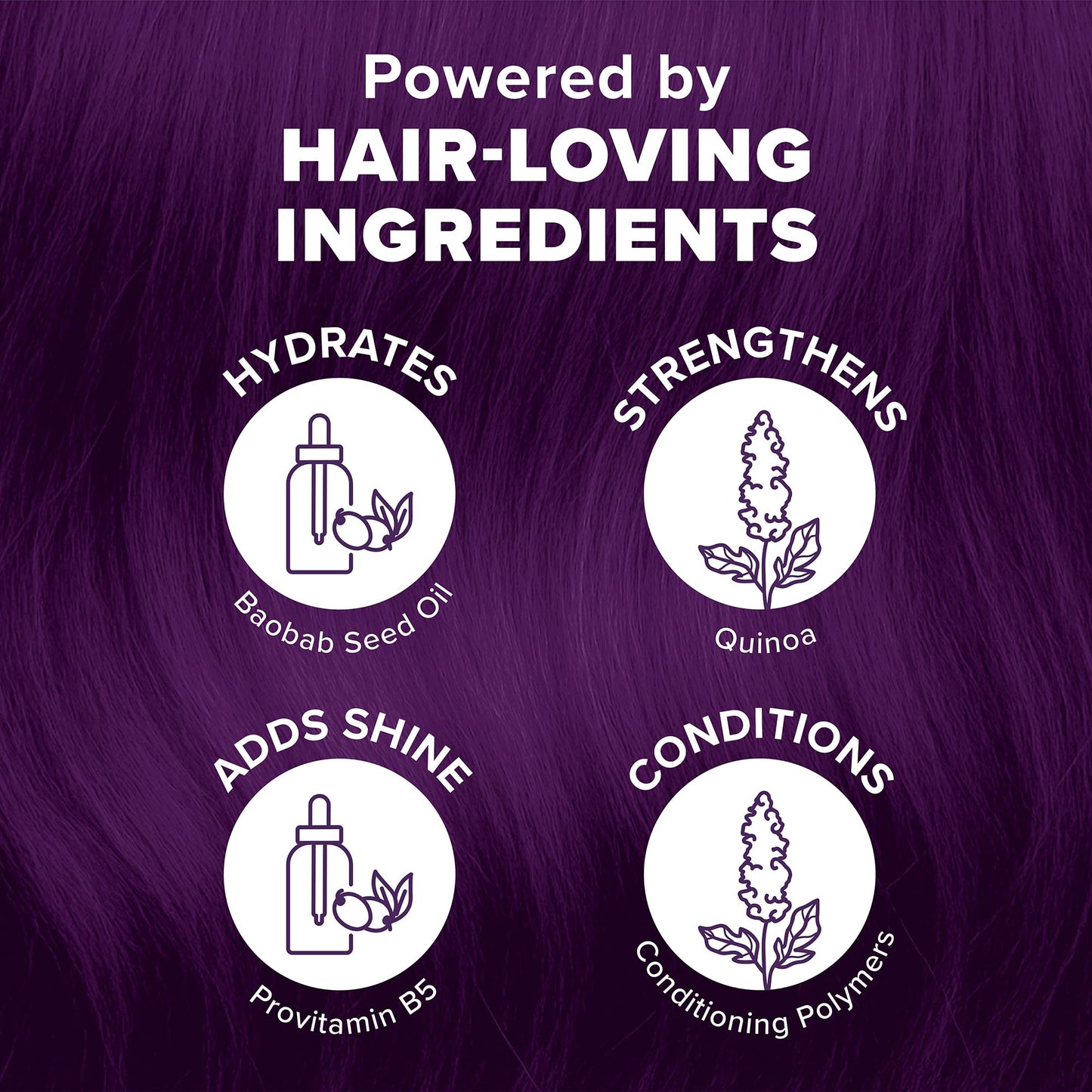 Splat Hair Splat Rebellious Colors 30 Wash No Bleach Needed Hair Color Kit, Midnight Violet, 6 Oz