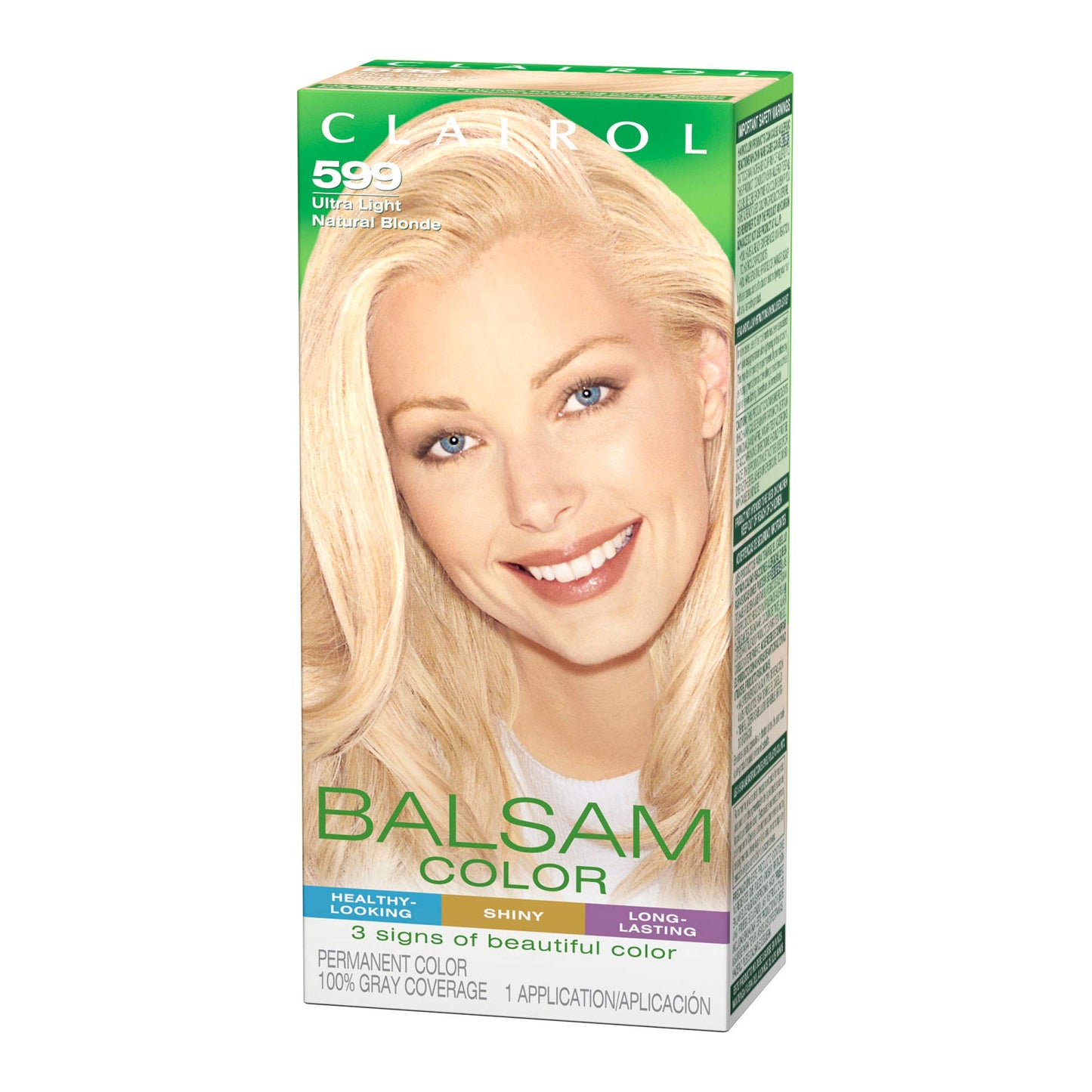 Clairol Balsam Permanent Hair Dye, 599 Ultra Light Natural Blonde Hair Color, Pack of 1