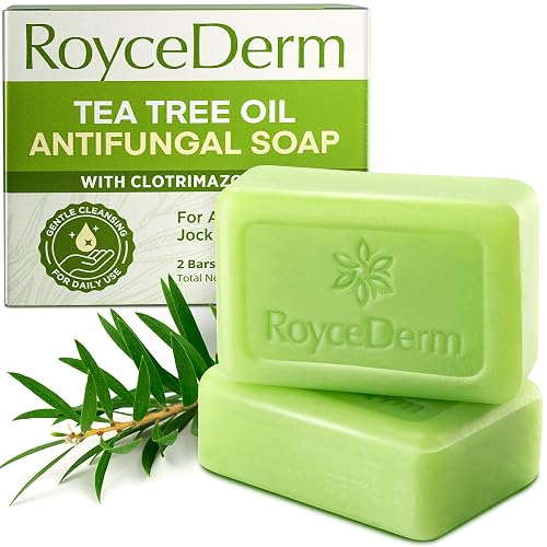 Roycederm Antifungal Bar Soap - Tea tree Oil Soap - Athlete’s Foot Treatment for Jock Itch & Ringworm - Medicated Antifungal Soap with Clotrimazole 1% Beauty & Personal Care Roycederm