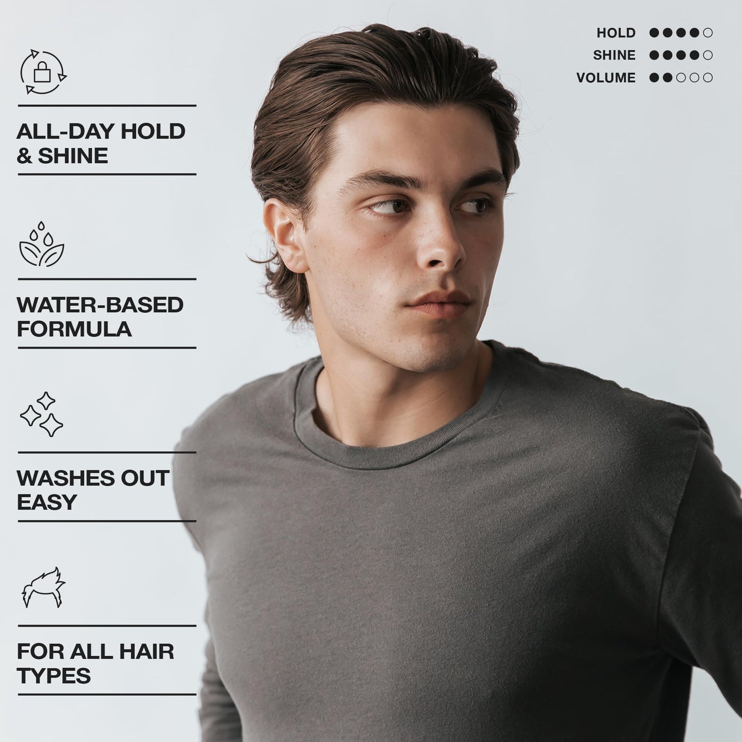 CRVFT Gel Pomade 4oz | High Shine/Medium Hold | Water Based/Water Soluble | Ideal For Short/Medium Thin/Thick Hair | For A Clean Cut Look | Men’s
