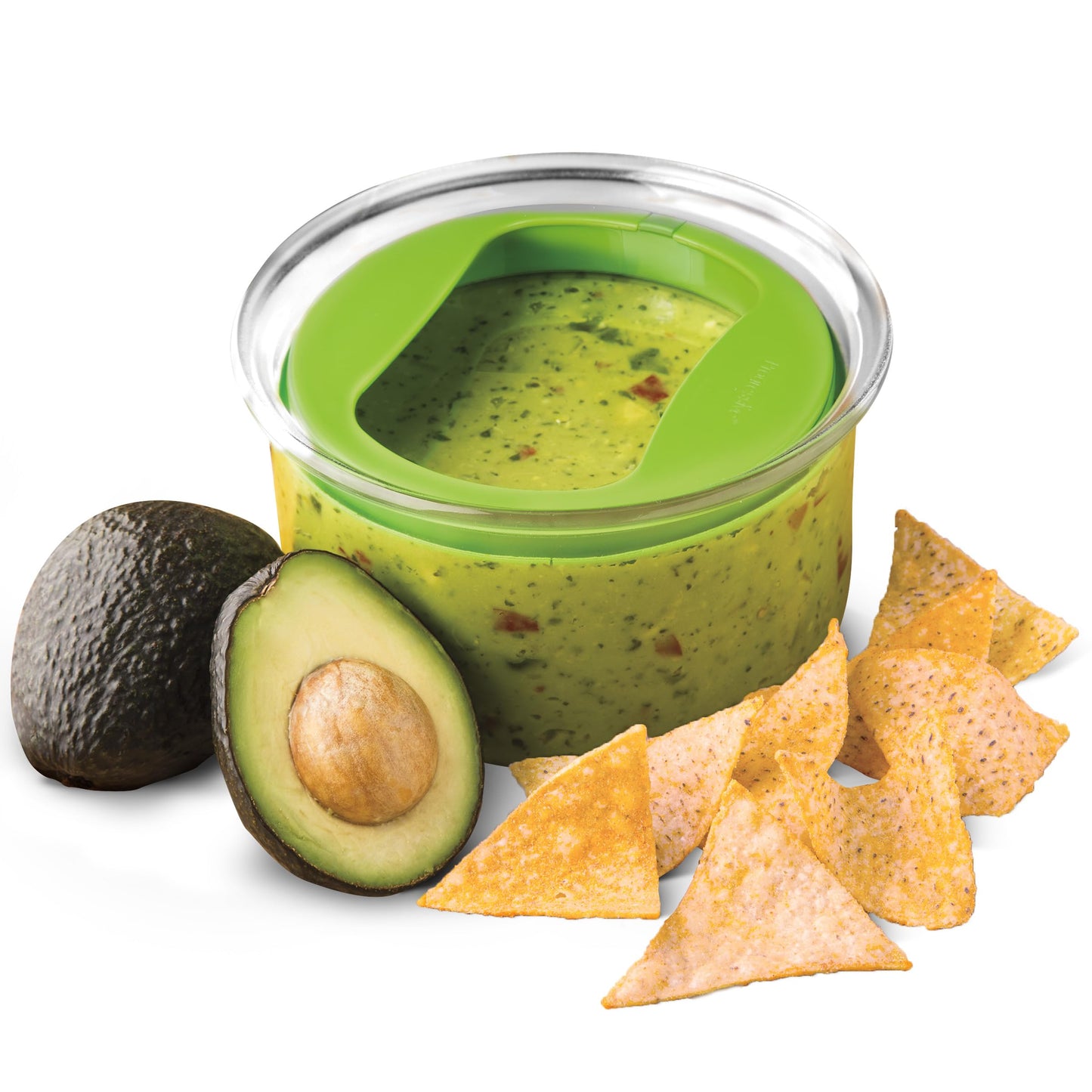 ProKeeper Fresh Guacamole Plastic Kitchen Storage Container with Airtight Lid (Green), for Guacamole and Food Storage