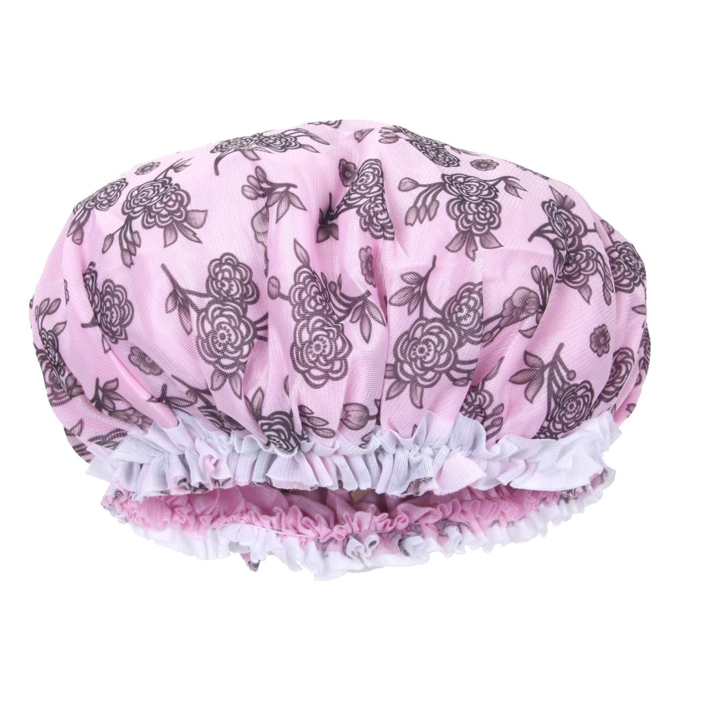 DONNA Flower Pattern Sleep Cap Hair Sleep Shower Cap Bonnet satin Bonnet for Sleeping Hat PINK
