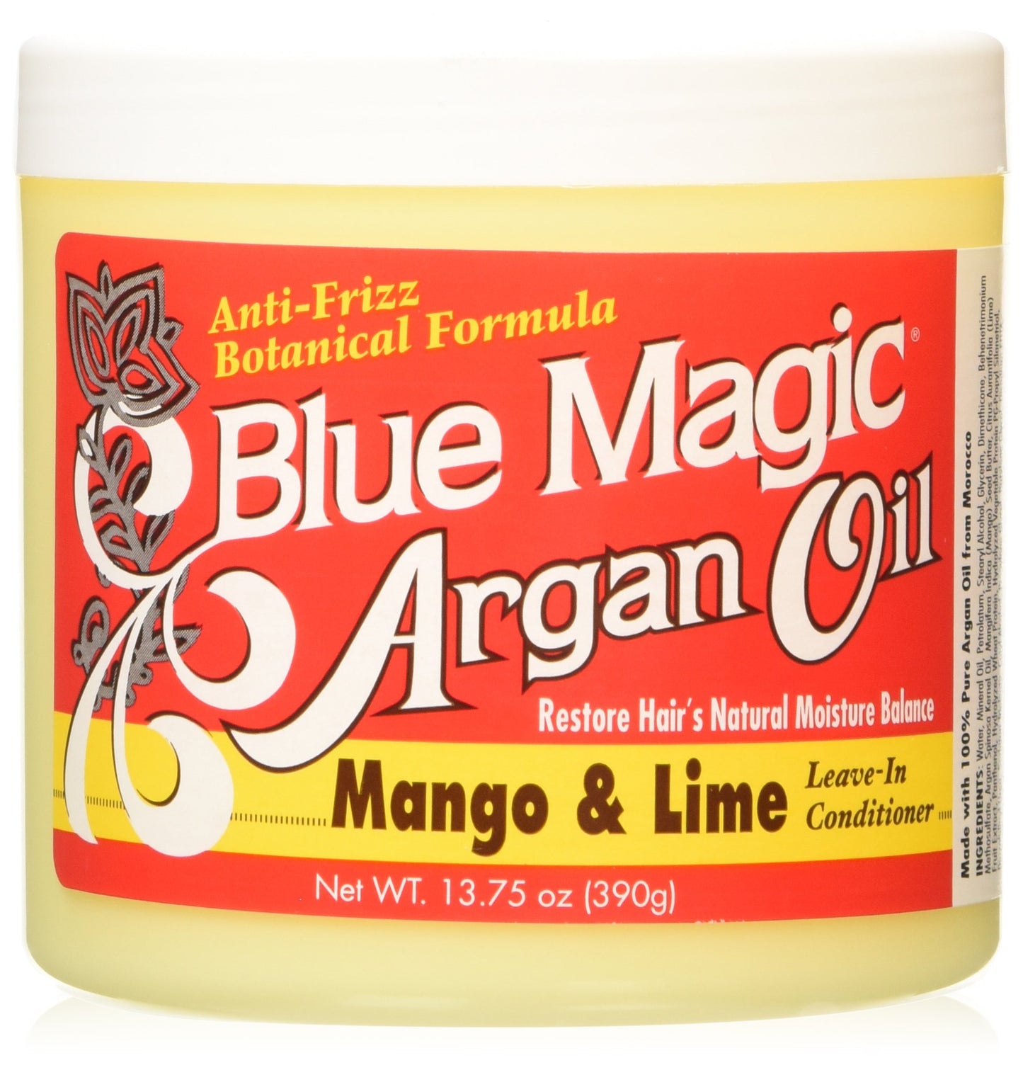 Blue Magic Argan Oil Mango/Lime Leave In Conditioner, 13.75 Ounce for 1 PACK.