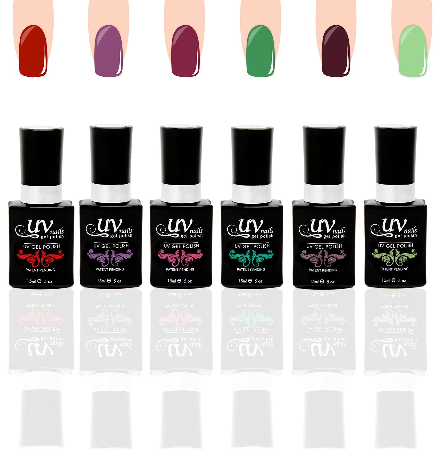 UV-NAILS Gel nail polish cure with UV or LED nail lamp gel polish for nails Set of 6 (CAPE COD) Beauty & Personal Care UV-NAILS