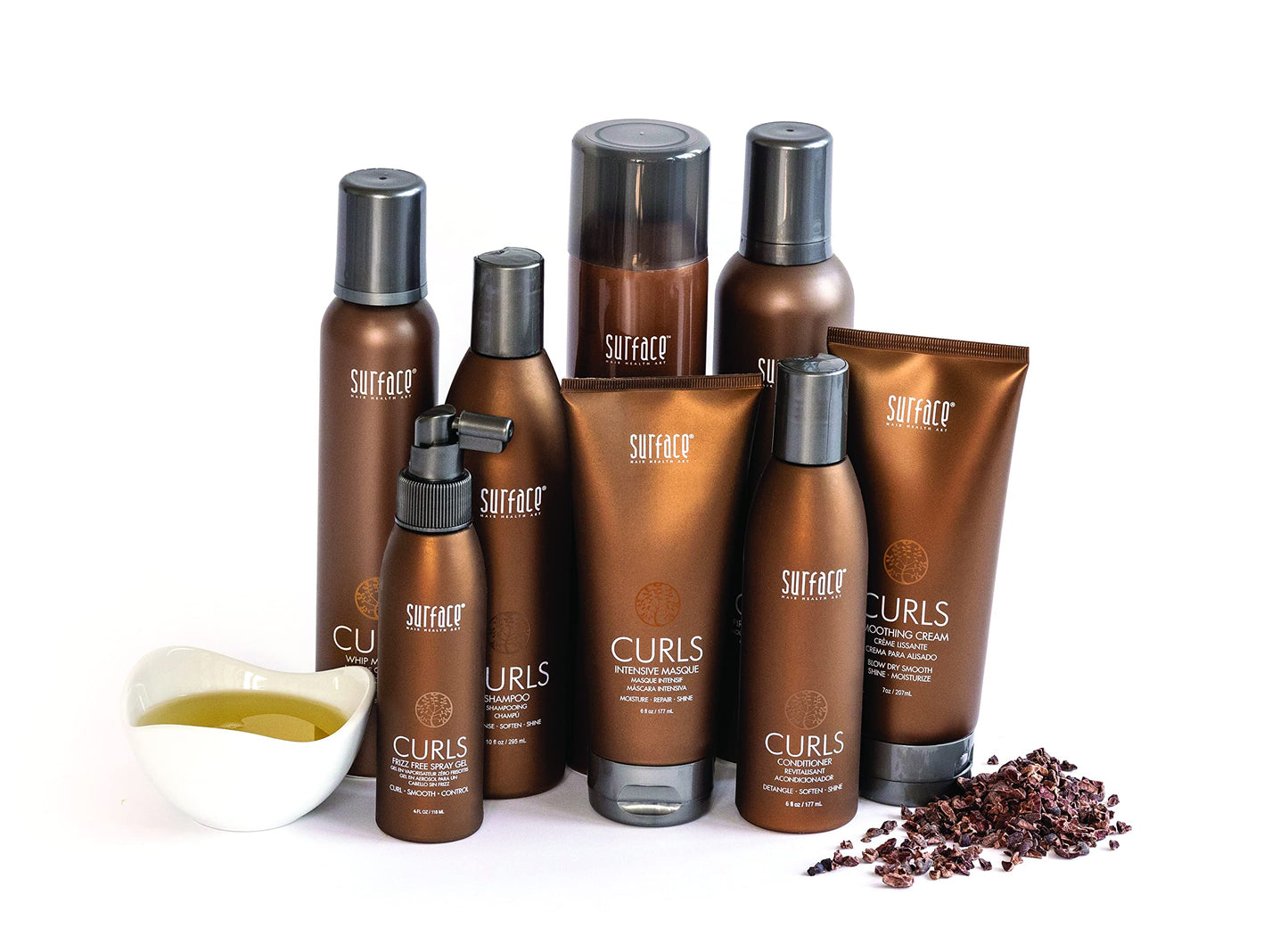 Surface Hair - Trio Box Set, Shampoo, Conditioner And Leave-In Conditioner - Defines, Adds Shine, and Provides Frizz Free Style Longevity