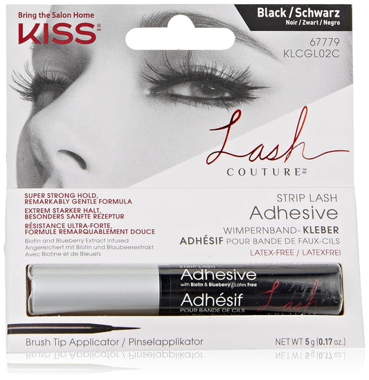 KISS Lash Couture, Lash Glue, Super Strong Strip Lash Adhesive, Black, Includes Lash Adhesive, Long Lasting Wear, Can Be Used with Strip Lashes Beauty & Personal Care KISS