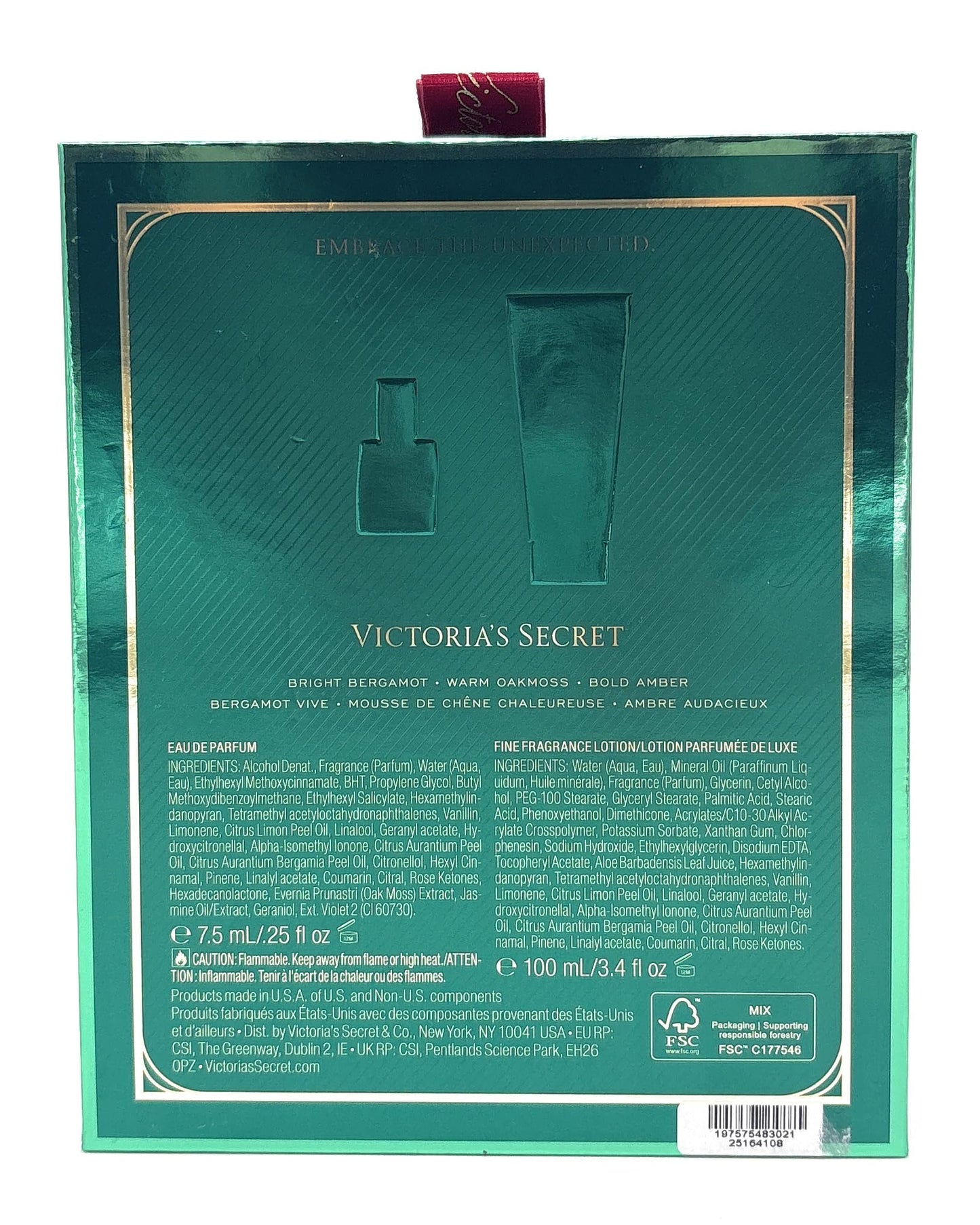Victoria's Secret Daring 2-Piece Gift Set Mini Eau De Parfum .25 fl oz & Fragrance Lotion 3.4 fl oz