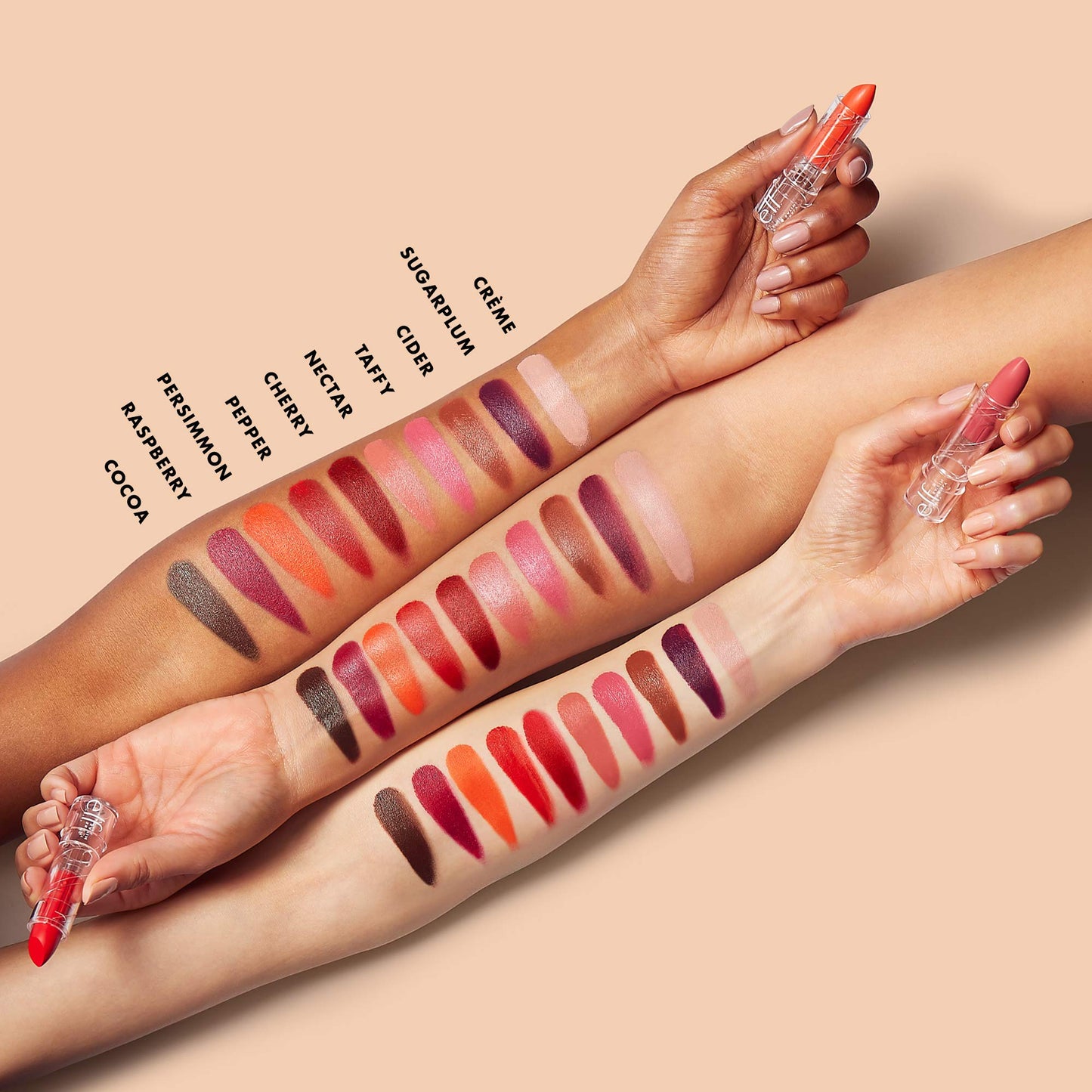 e.l.f. SRSLY Satin Lipstick, Silky, Smooth, Pigmented, Long Lasting, Provides Intense Color Payoff, Pepper, 10 Shades, Easy To Apply, 0.12 Oz
