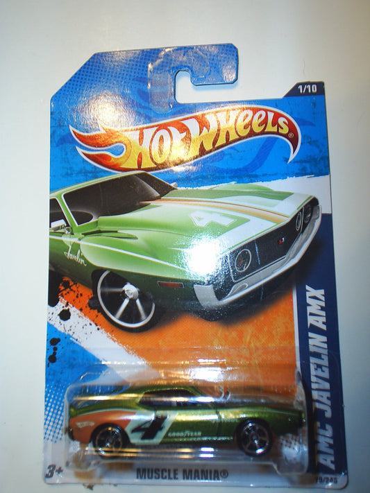 Hot Wheels 2010 79/240 - Muscle Mania 1/10 - AMC Javelin AMX (Green)