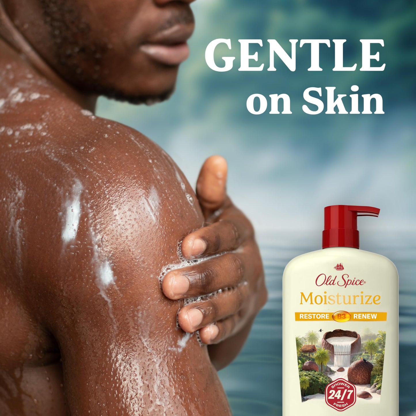 Old Spice Cleansing Body Wash for Men, 24/7 Shower Fresh with Lasting Scent, Restore & Renew, Gentle on Skin, Vitamin B3, Moisturize with Shea Butter Beauty and Personal Care Old Spice