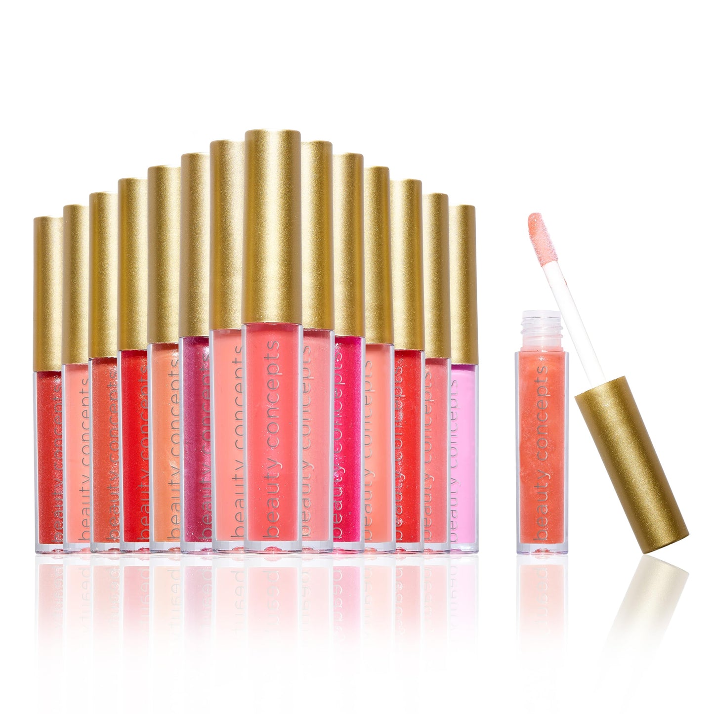 Beauty Concepts Lip Gloss Collection - Shimmering, Glossy Lip Makeup Set for a Radiant Finish, Glitter Floral