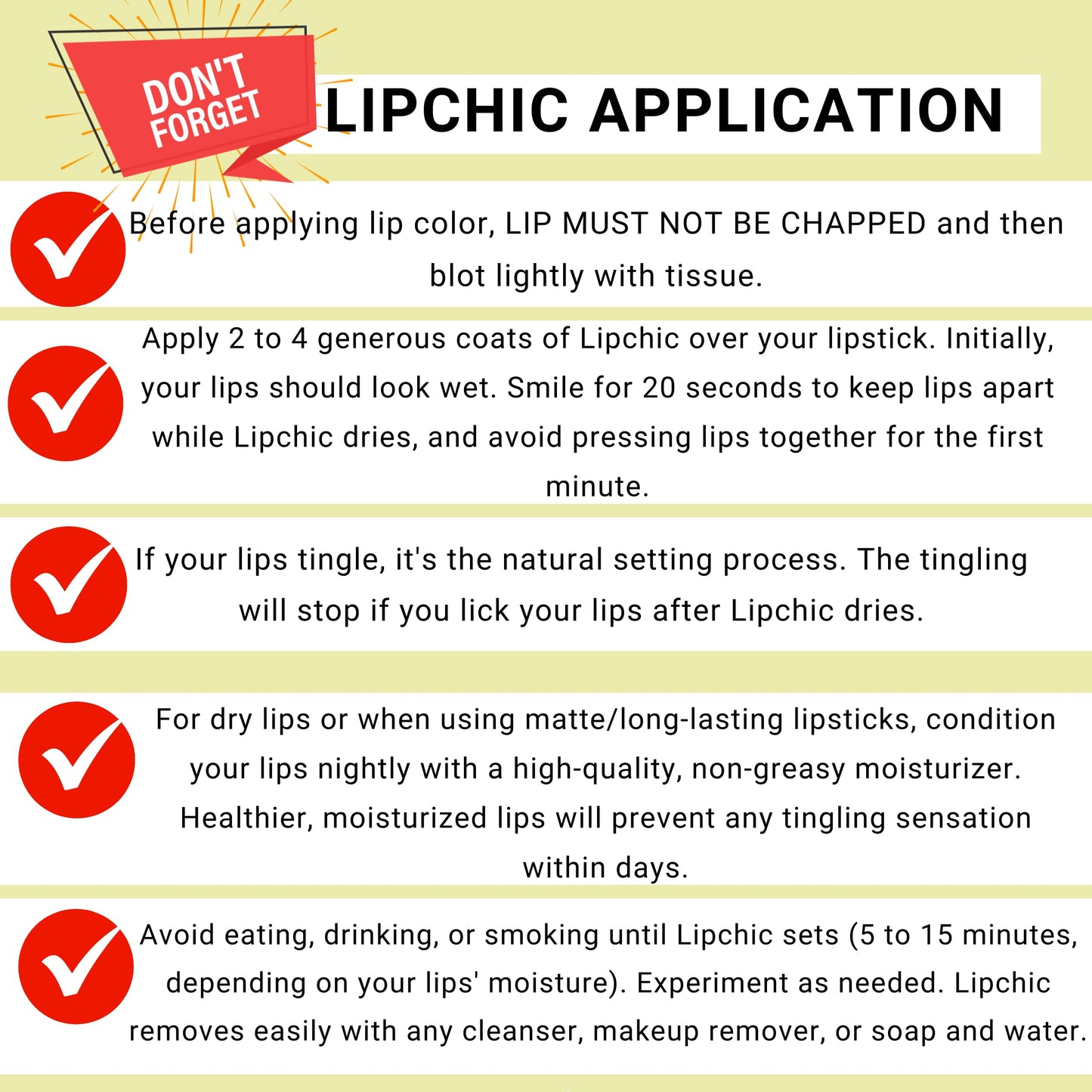 Ella International Lip Chic - 12-Pack All-Day Lipstick Sealer, Smudge-Proof & Long-Lasting, 0.25 oz Each