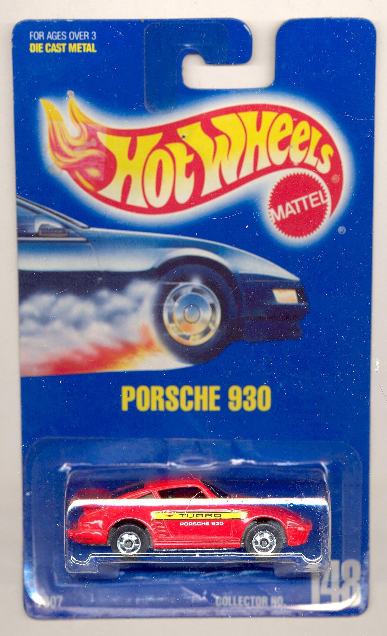 Hot Wheels Mattel Porsche 930 148 Blue Card 1991