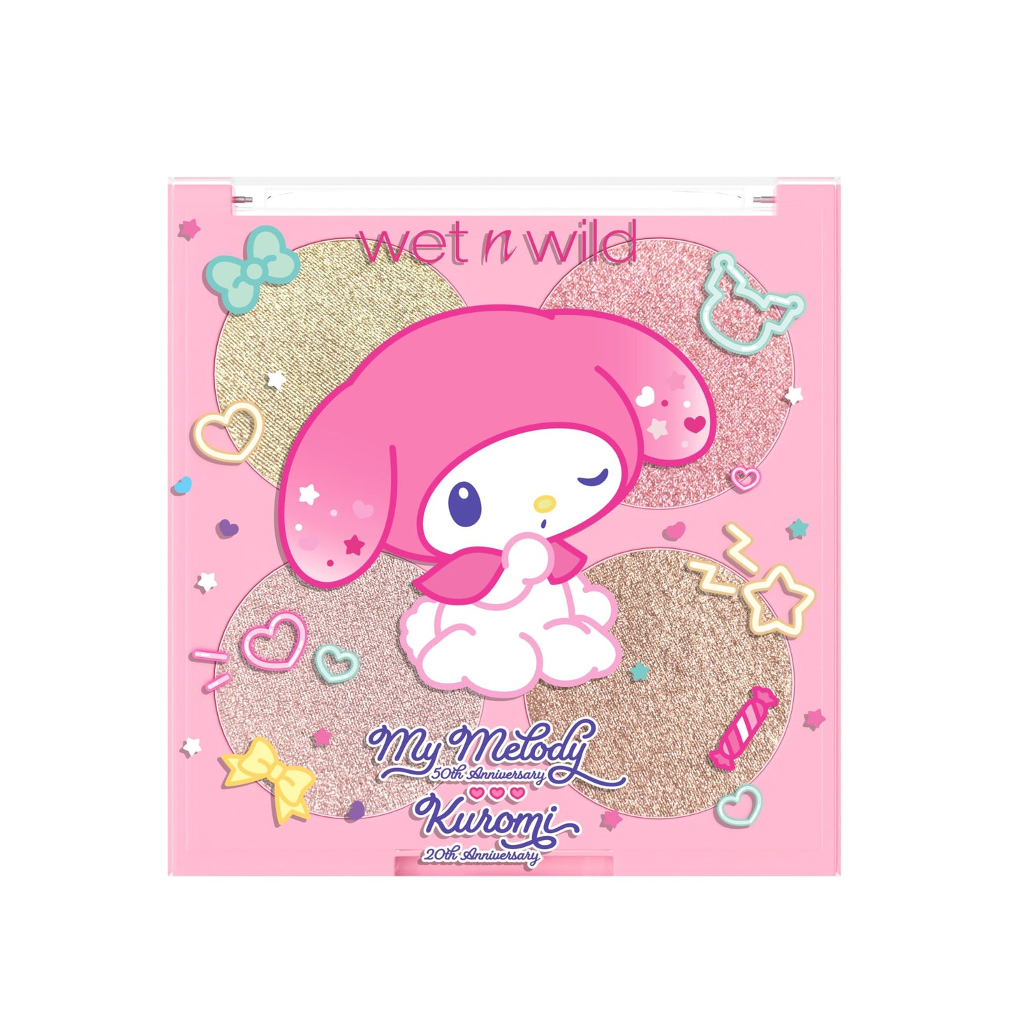 wet n wild My Melody and Kuromi Face Quad - My Sweet Glow