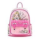 Wondapop - Alice in Wonderland 11"" Vegan Leather Fashion Mini Backpack, Pink