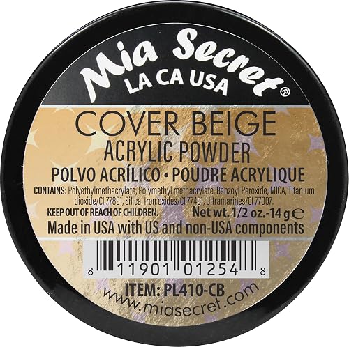 Mia Secret Cover Beige Acrylic Powder - 0.5 oz Beauty & Personal Care Mia Secret
