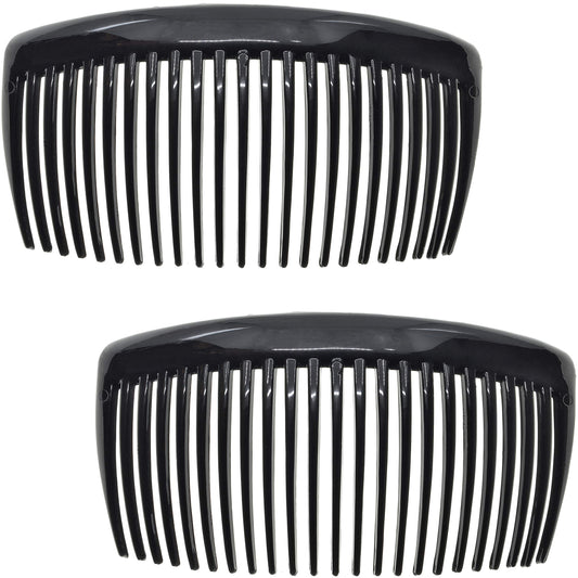 Camila Paris CP2910 French Side Combs Large Curved, Black French Twist Hair Combs Decorative, Strong Hold Hair Clips for Women Bun Chignon Up-Do, No Beauty and Personal Care Camila Default Title