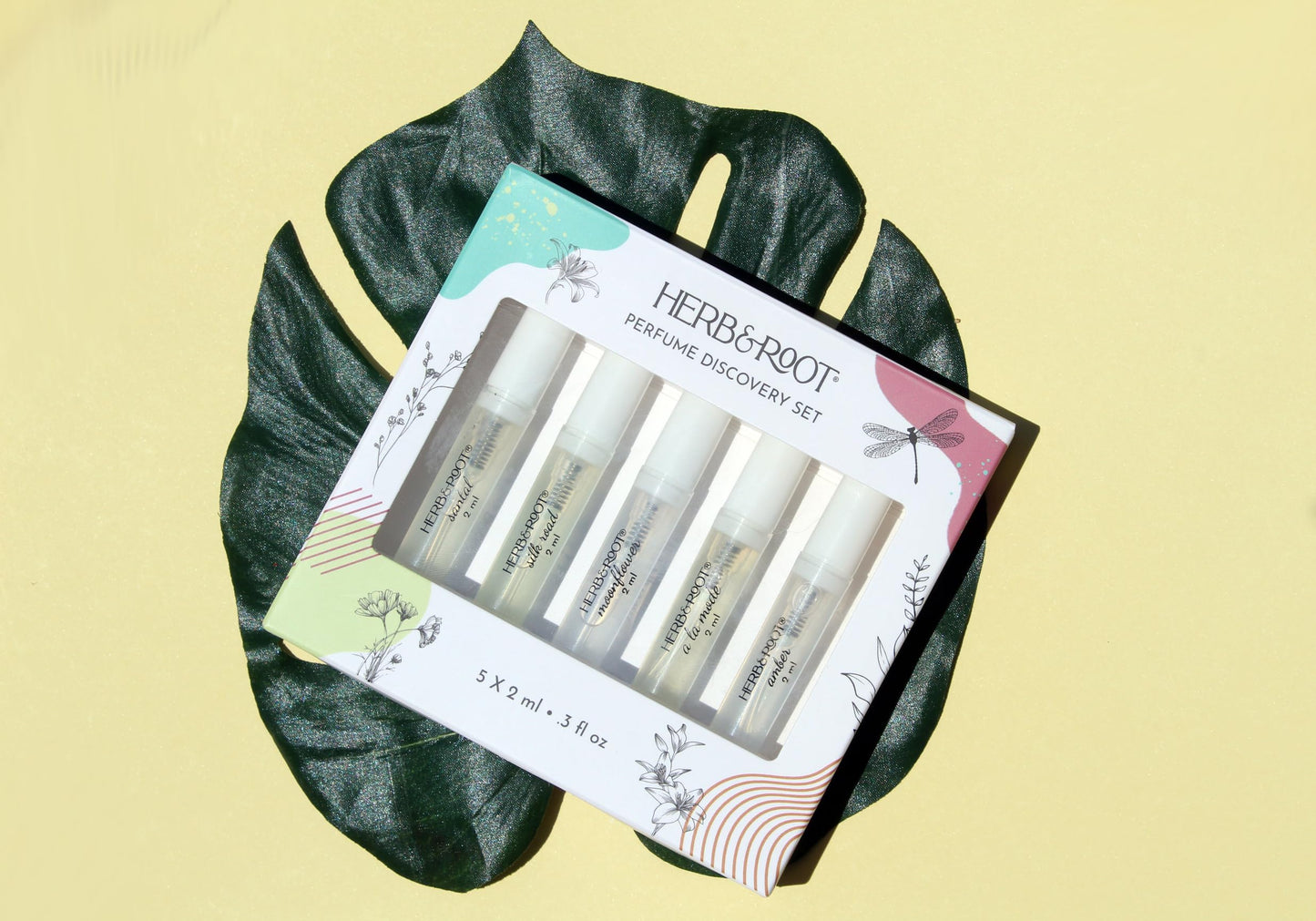 Herb & Root Perfume Discovery Set of 5 Clean Fragrance Perfume Sprays, Gender Neutral | 5 perfume samples | paraben free, non-toxic Beauty & Personal Care Herb & Root