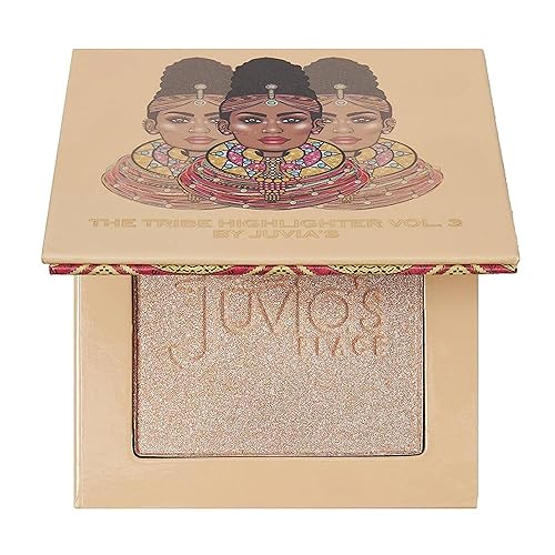 Juvia's Place - Tribe Highlighter Vol. 3 - Glow Highlighter Face Makeup Powder - Shimmering Glow Finish perfect for cheekbones, Radiant Mineral