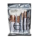 e.l.f. Rose Gold Travel Brush Kit, On The Go, Flawless, Versatile, Soft, Synethic, Conceals, Blends, Highlights, Shades, Contours, Sculpts, Defines