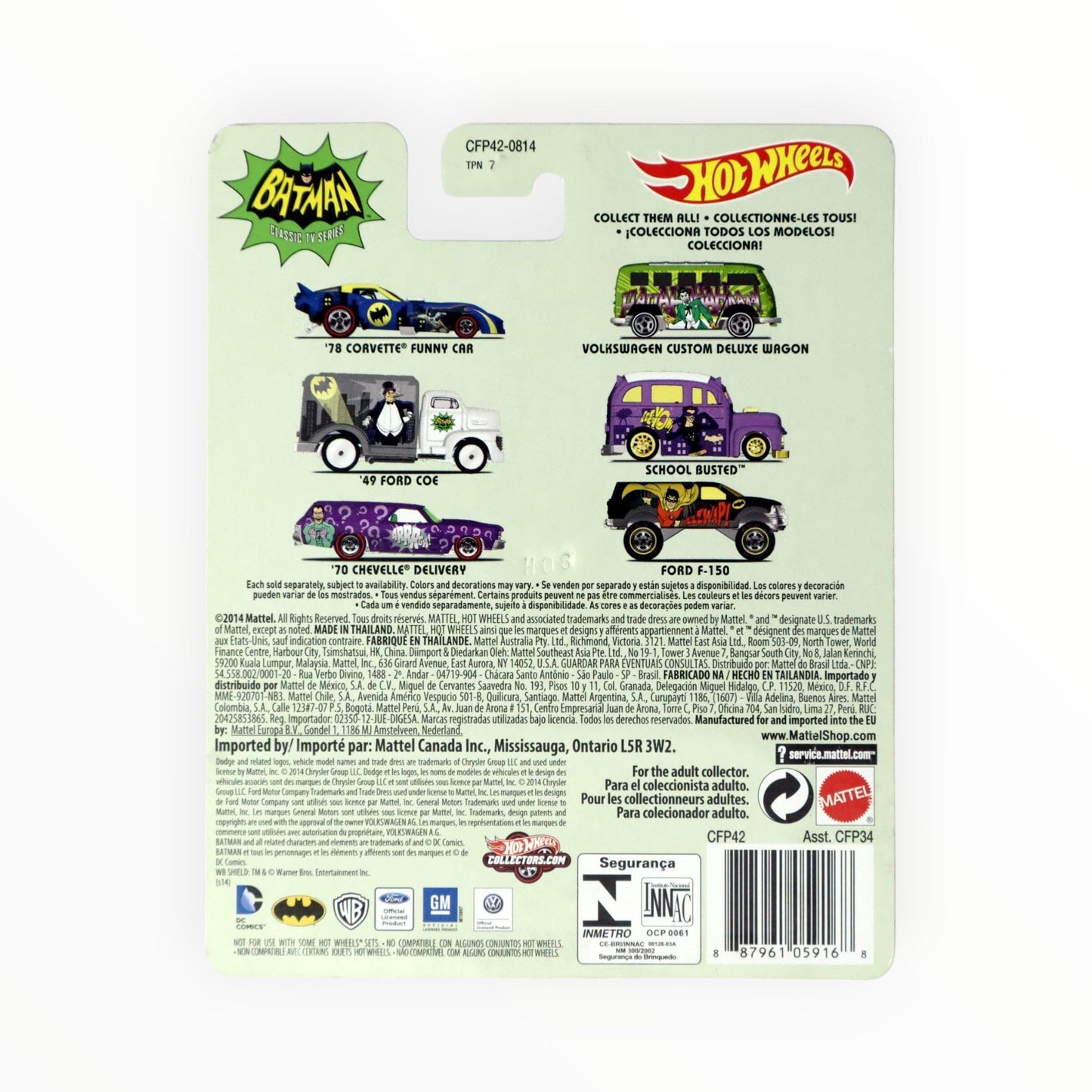 Hot Wheels 2015 Pop Culture Batman '78 Corvette Funny CAR