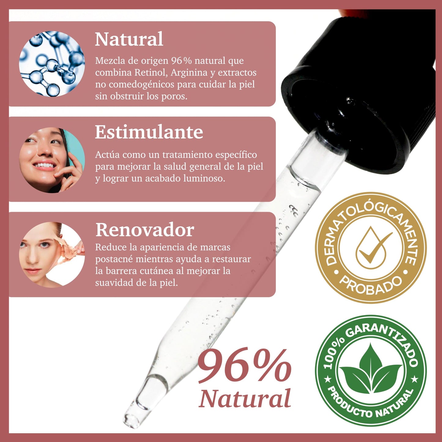 Purifect Retinol Rejuvenating Facial Serum for Anti-Aging - Helps Wrinkles & Dark Spots with Vitamin E & Arginine, Targets Fine Lines, Improves