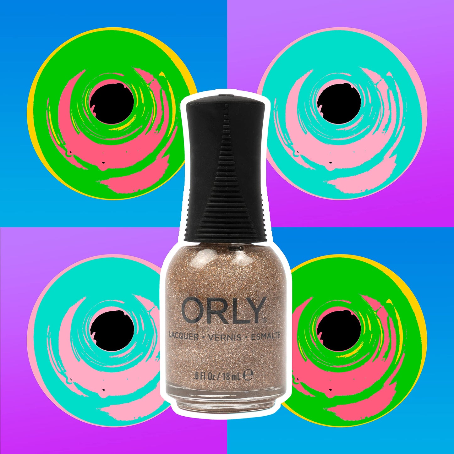 Orly Nail Polish 'Just an Illusion' | Gold Holographic Glitter Topper Nail Lacquer from POP Lacquer Collection | 0.6fl oz Beauty & Personal Care Orly