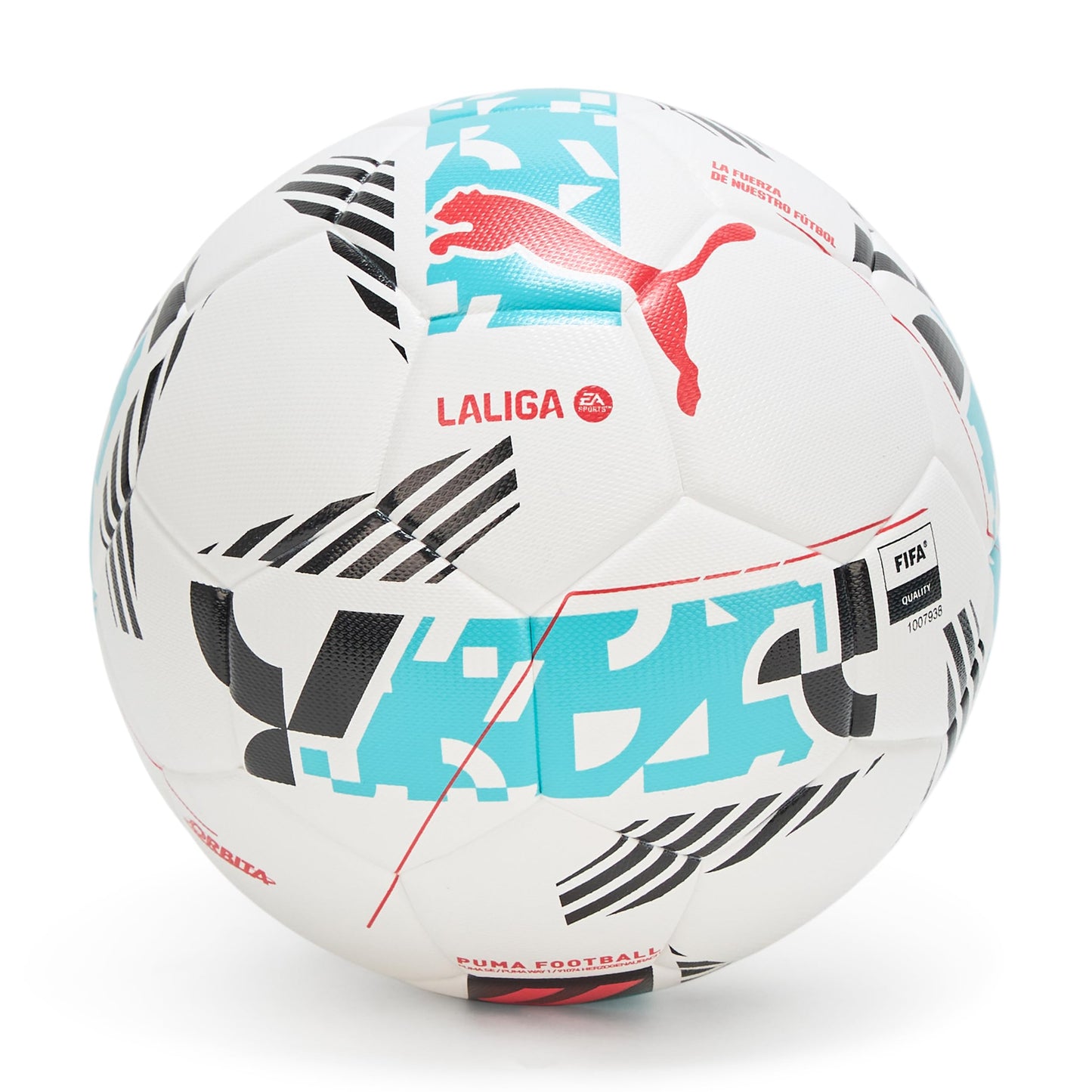 Puma Unisex Orbita LaLiga (FIFA Quality) Soccer Ball, White-Multicolor AH25, 5