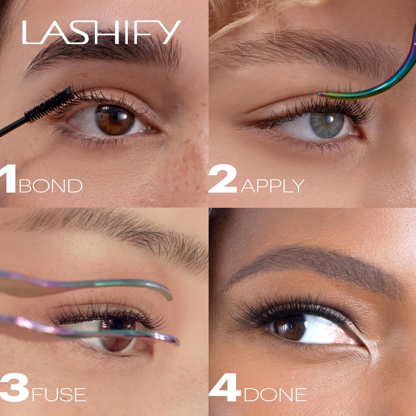 Lashify Fluffy 12mm Gossamer DIY Eyelash Extensions Refill, Truffle Color, Easy False Lashes To Add Fullness and Dimension